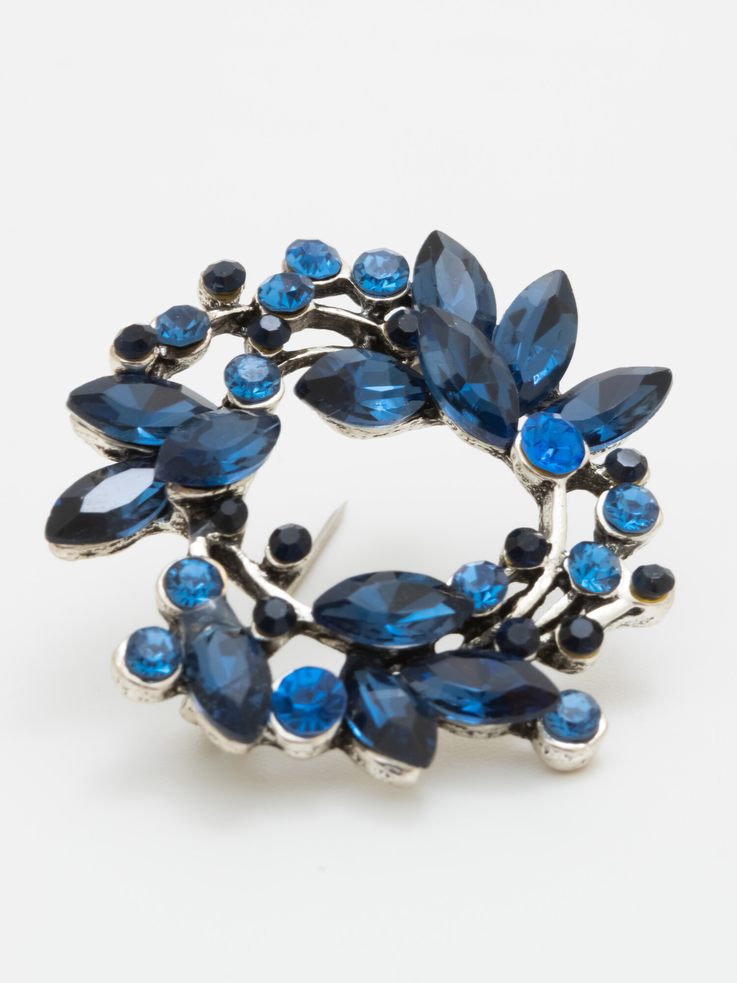 Брошь ЖемАрт, кристалл, синий