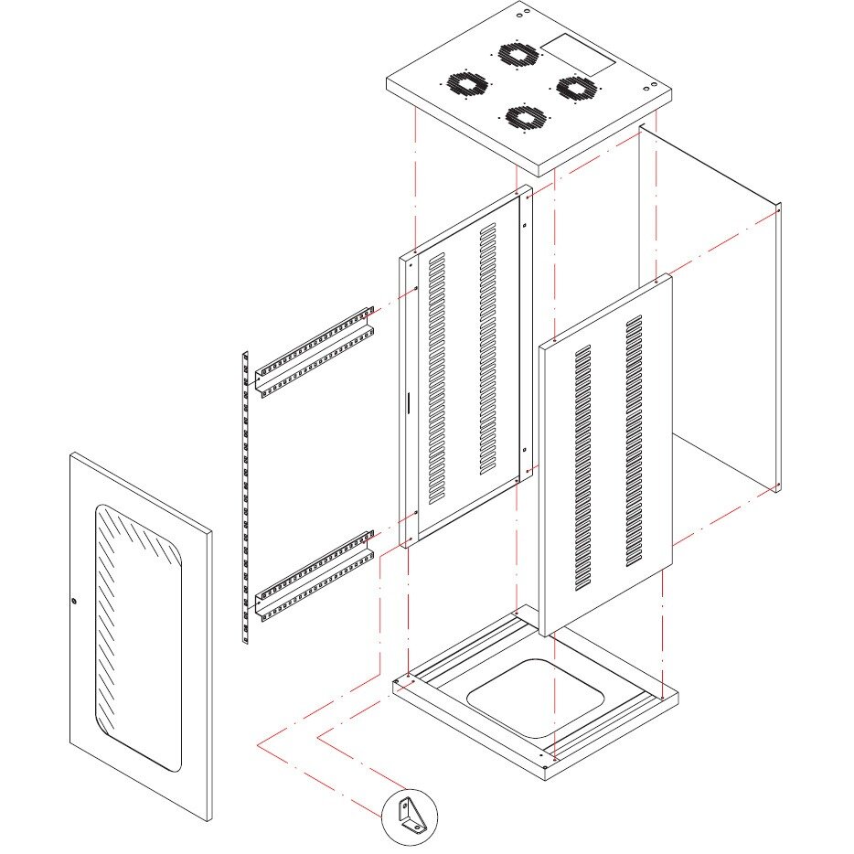 Рэковый шкаф студийный EUROMET EU/R-36 HT — фото 1