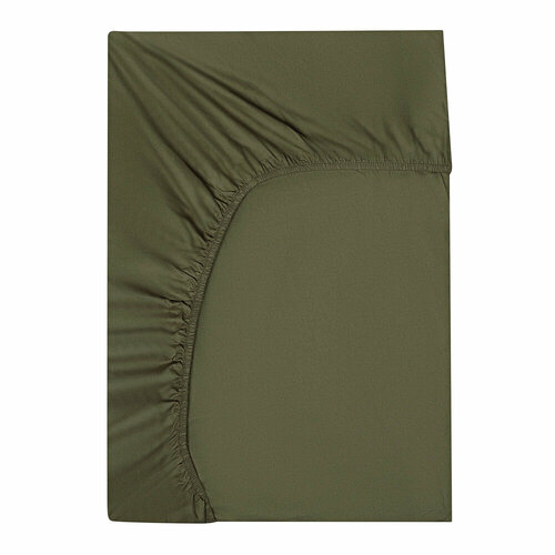 BY COLLECTION Простыня на резинке 140х200х25см 100 хлопок зеленый 3376₽