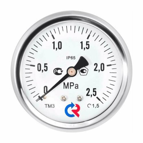 Манометр гидрозаполненный ТМ-320Т.20 осевой Дк63мм 0-1,6 МПа кл.1,5 G1/4