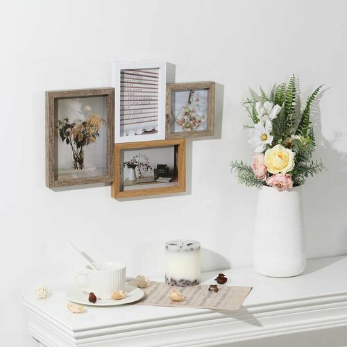 Фоторамка на 4 фото10x10 см 13x18 см 10x15 см МДФ 735₽