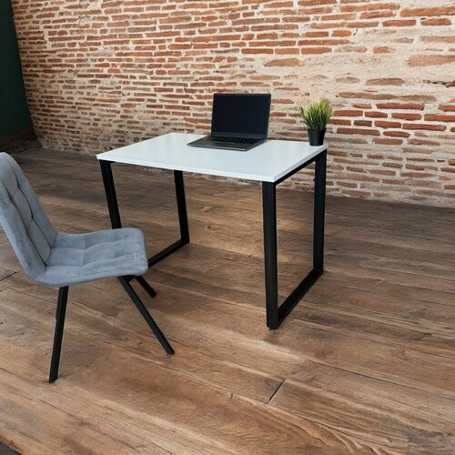 Изображение товара Игровой компьютерный стол/ Лофт, 100*70 см, цвет столешницы Белый, Ножки лофт черные