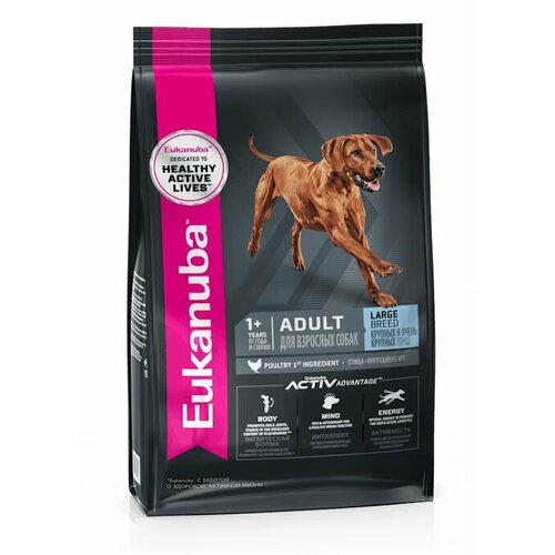 EUKANUBA ADULT LARGE BREED 3 кг сухой корм для взрослых собак крупных пород 5шт