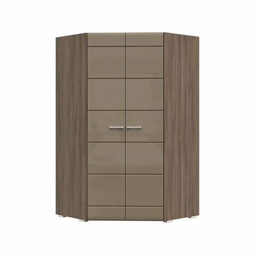 Шкаф угловой Симба, материал ЛДСП, цвет темно-коричневый, размер 113,5х200х113,5 см.