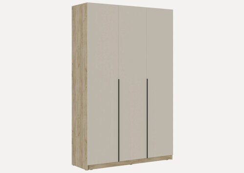 Изображение товара Шкаф для одежды распашной Бохо ШК-004 с полками и штангой Дуб Крафт серый/Кашемир