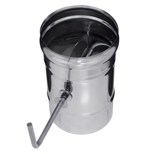 Шибер, D 115 мм, труба с поворотной заслонкой