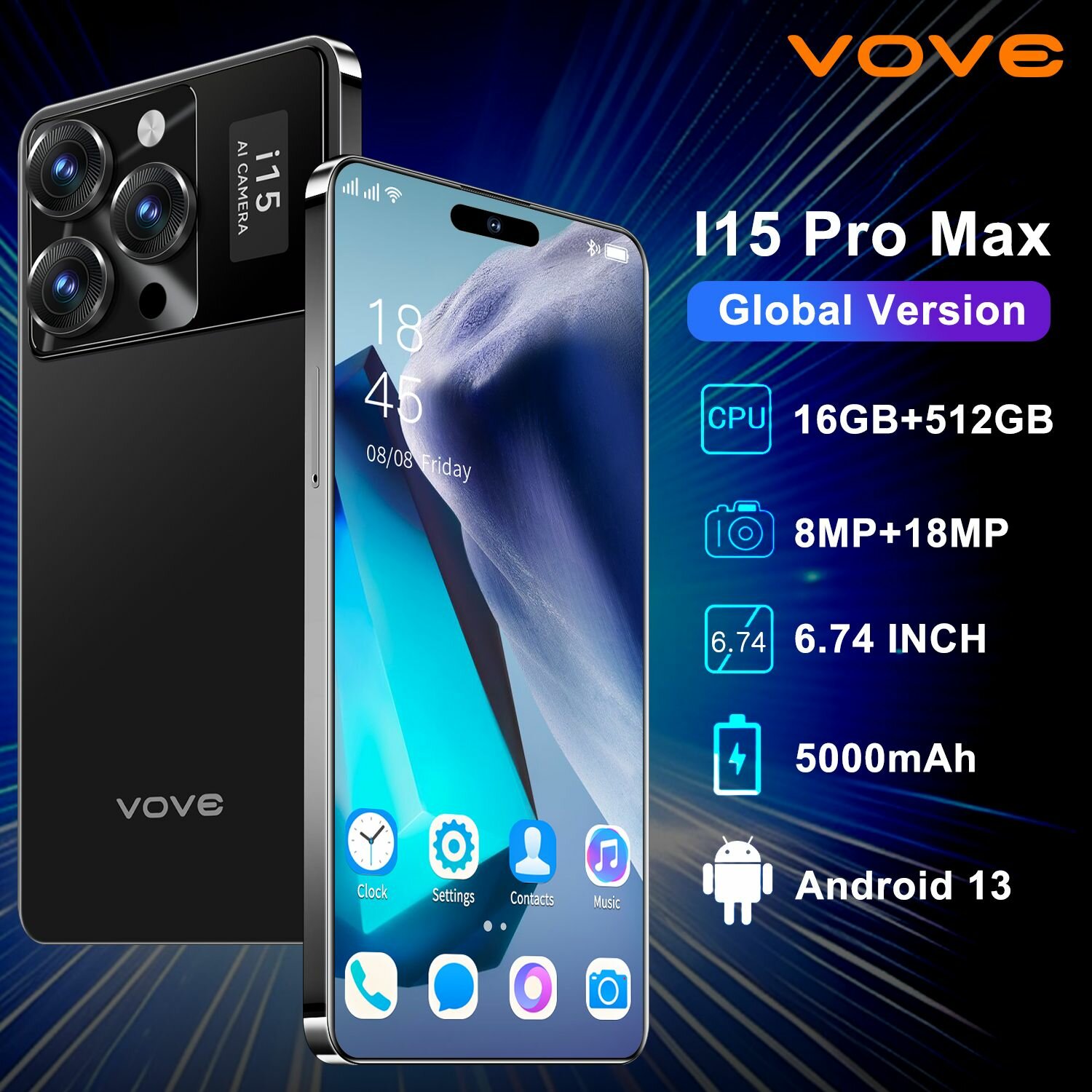 Смартфон I15 Pro Max 16+512G