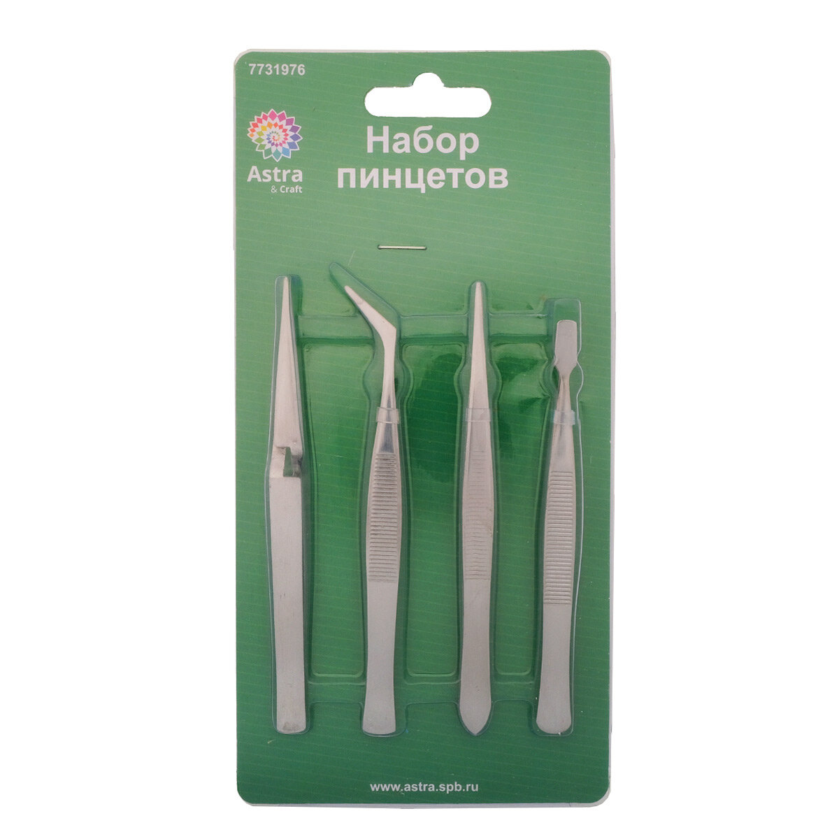 Набор пинцетов для творчества и рукоделия, Astra&Craft, XQ312, 4 шт — фото 1