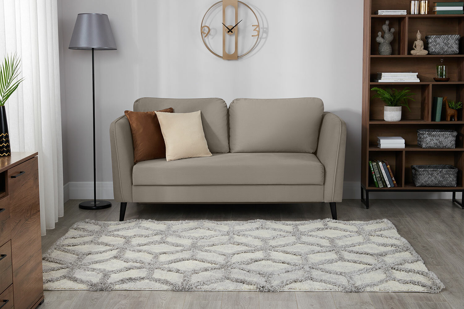 Диван-кровать SCANDICA Аликанте мини, 178х90х101 см, обивка велюр, цвет бежевый — фото 1