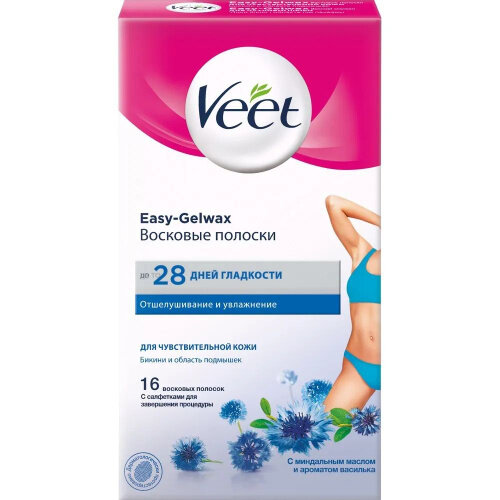Восковые полоски Veet, для линии бикини и области подмышек, 16 шт. - фото №3