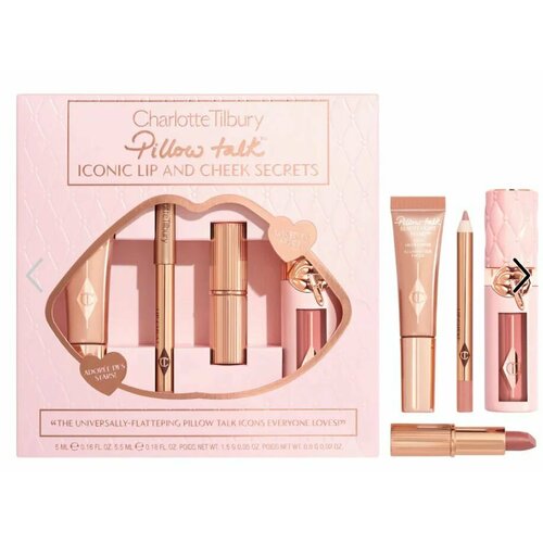 Подарочный набор косметики для макияжа Charlotte Tilbury Pillow talk ICONIC LIP AND CHEEK SECRETS 14990₽