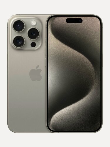 Изображение товара Apple Смартфон iPhone 15 Pro 256 Гб, Цвет: Natural Titanium, A17 Pro, 6.1", 8 GB