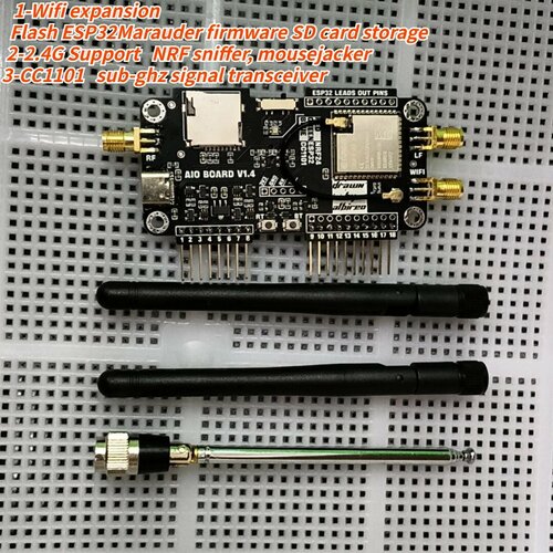 GRWIBEOU Расширение для Flipper Zero 3-в-1 ESP32 2,4G, ESP32 2.4G CC1101