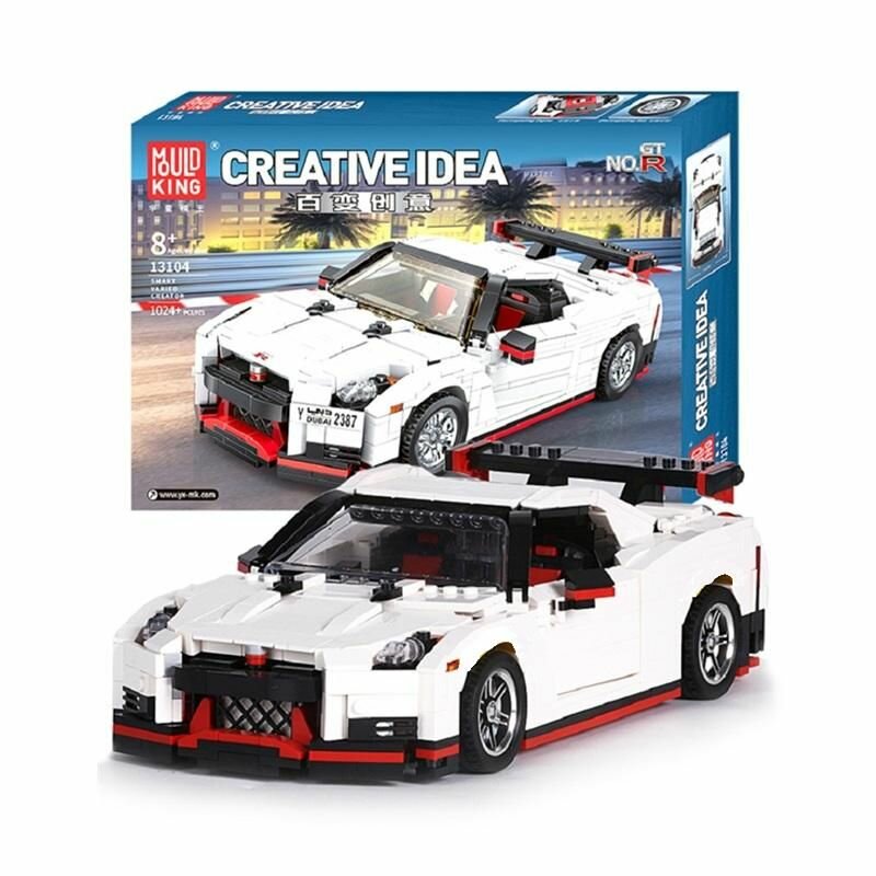 Конструктор пластиковый Mould King Nissan GT-R - Ниссан - 1024эл. - Моулд кинг 13104