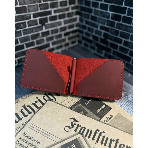 Зажим для купюр Grey Goose, фактура матовая, красный