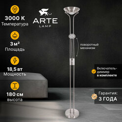 Торшер напольный Arte Lamp DUETTO A4329PN-2SS LED серебристый