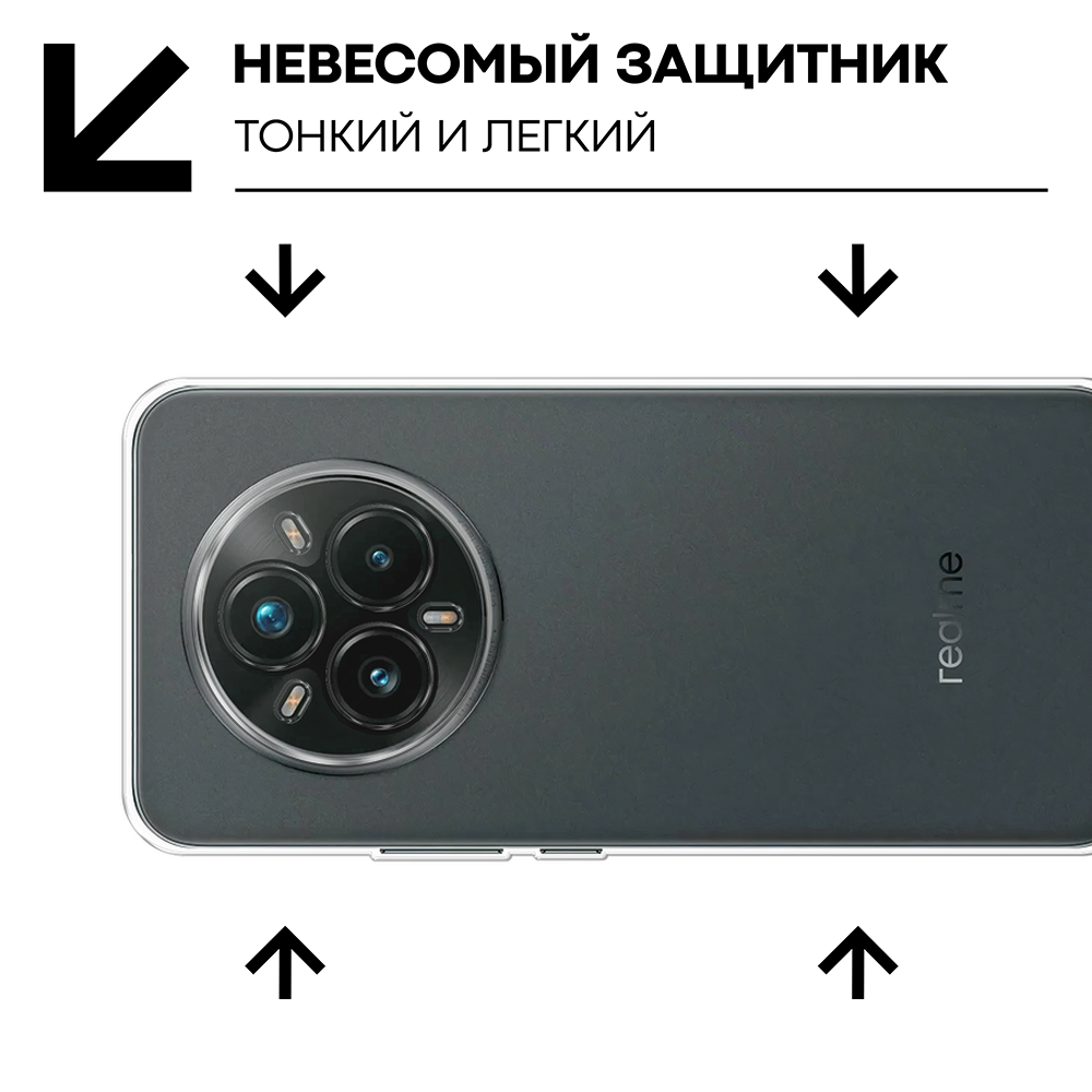 Силиконовый чехол на Realme 14 Pro / Реалме 14 Про прозрачный — фото 1