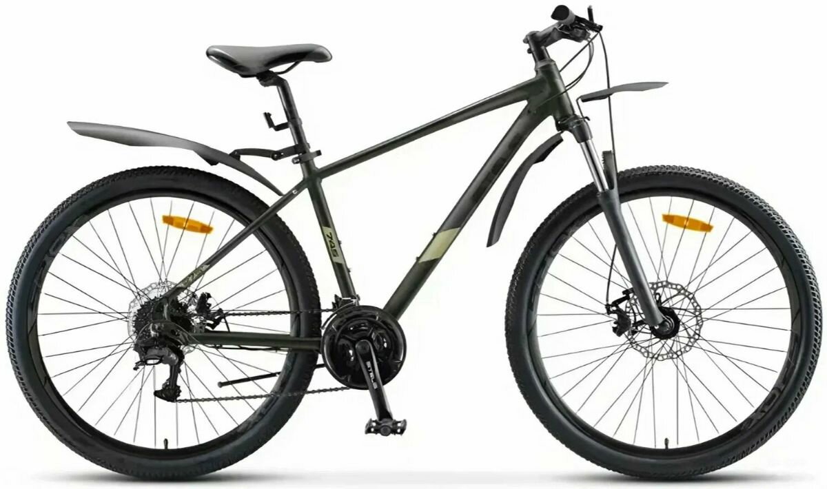 Велосипед горный STELS Navigator 745 MD 27.5" V010, 21" темно-оливковый