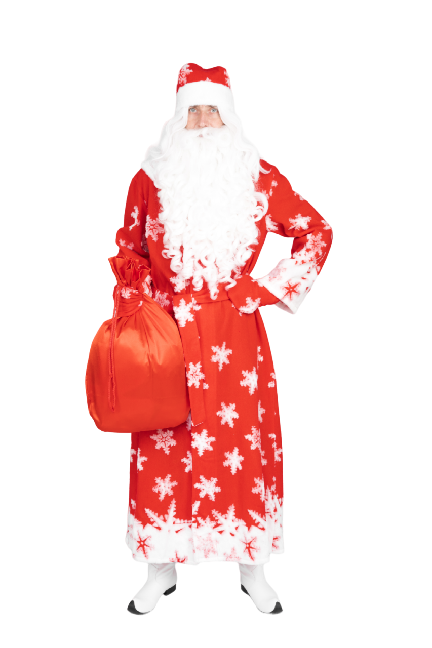 Костюм Деда Мороза Суздальский меховой красный