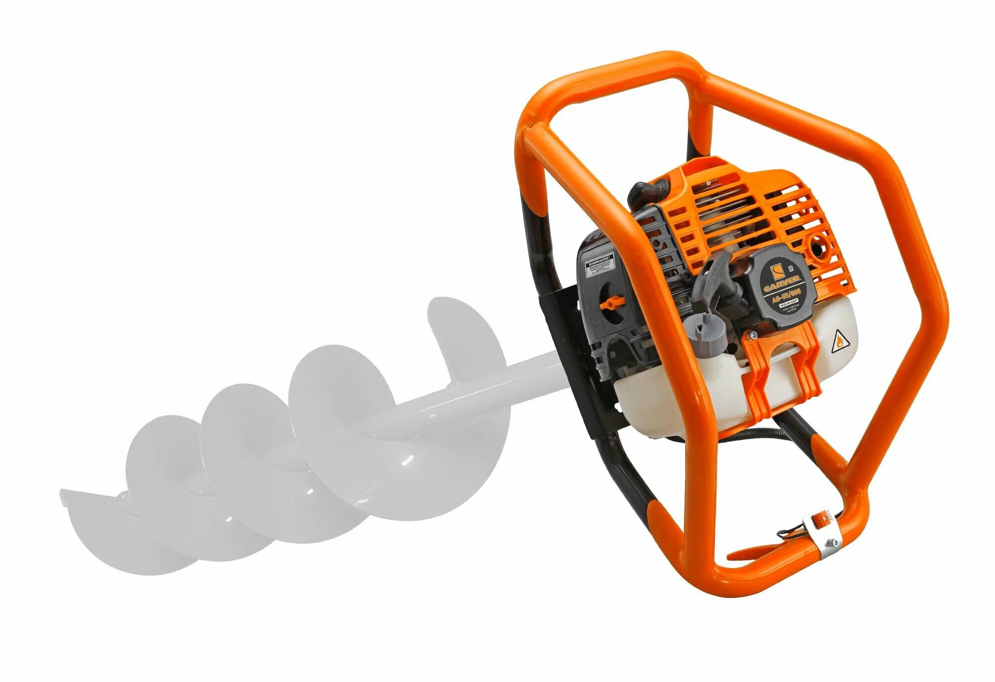 Мотобур CARVER AG-55/000 без шнека d пос20мм 1400Вт 52см3 усиленная рама   шт