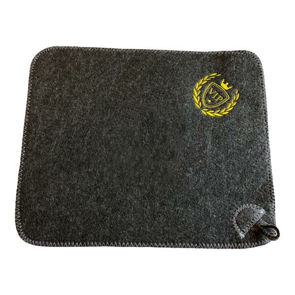 Банный коврик Банные Секреты  VIP   серый с вышивкой  30  шерсть  70  полиэфир