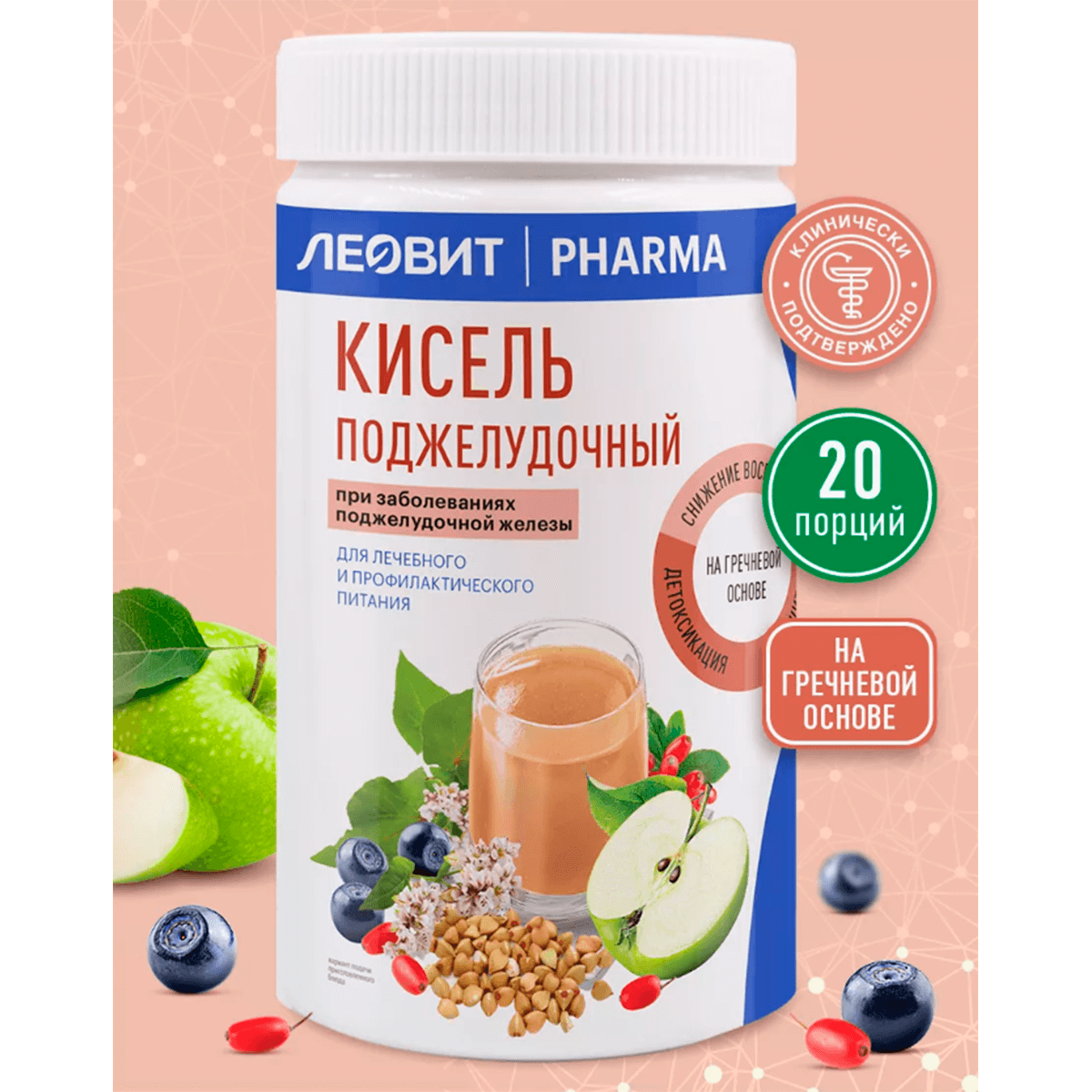 Картинки Кисель Поджелудочный PHARMA, 400 г, леовит
