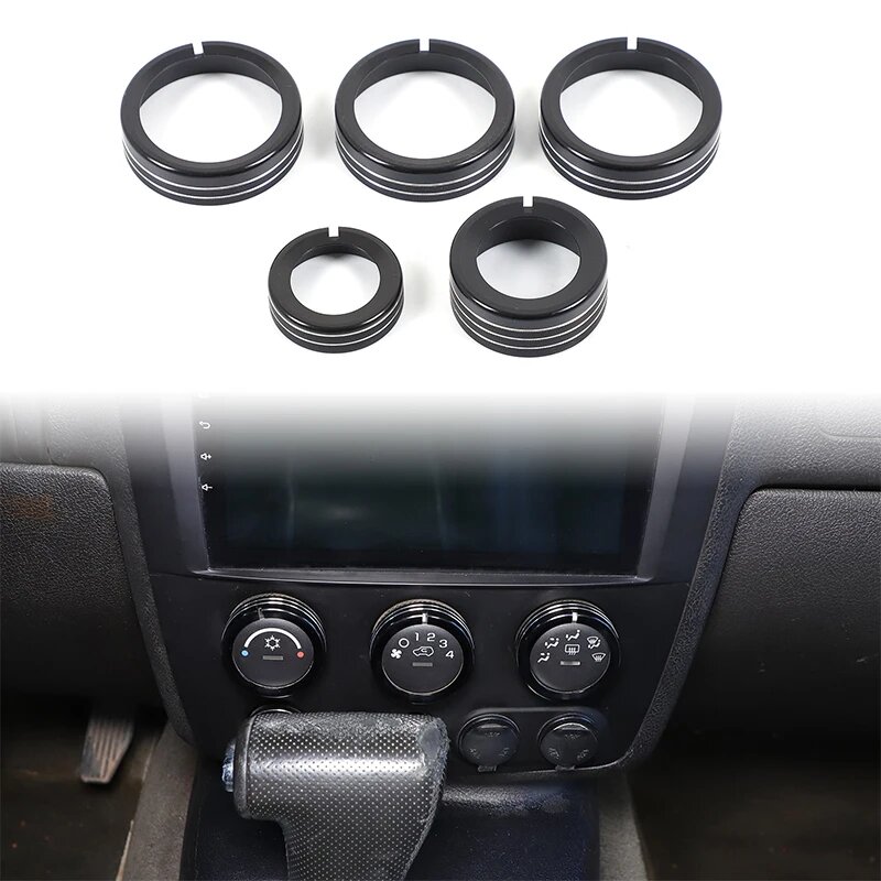 Для Hummer H3 2005-2009 из алюминиевого сплава автомобильная Регулируемая ручка Крышка декоративные автомобильные аксессуары, Black
