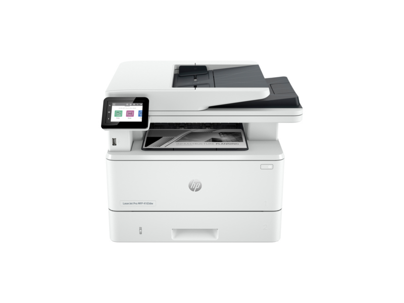 Мфу лазерный LaserJet Pro 4103dw (A4, принтер/сканер/копир, 1200dpi, 40ppm, 512Mb, ADF50, Duplex, WiFi, Lan, USB) (2Z627A)
