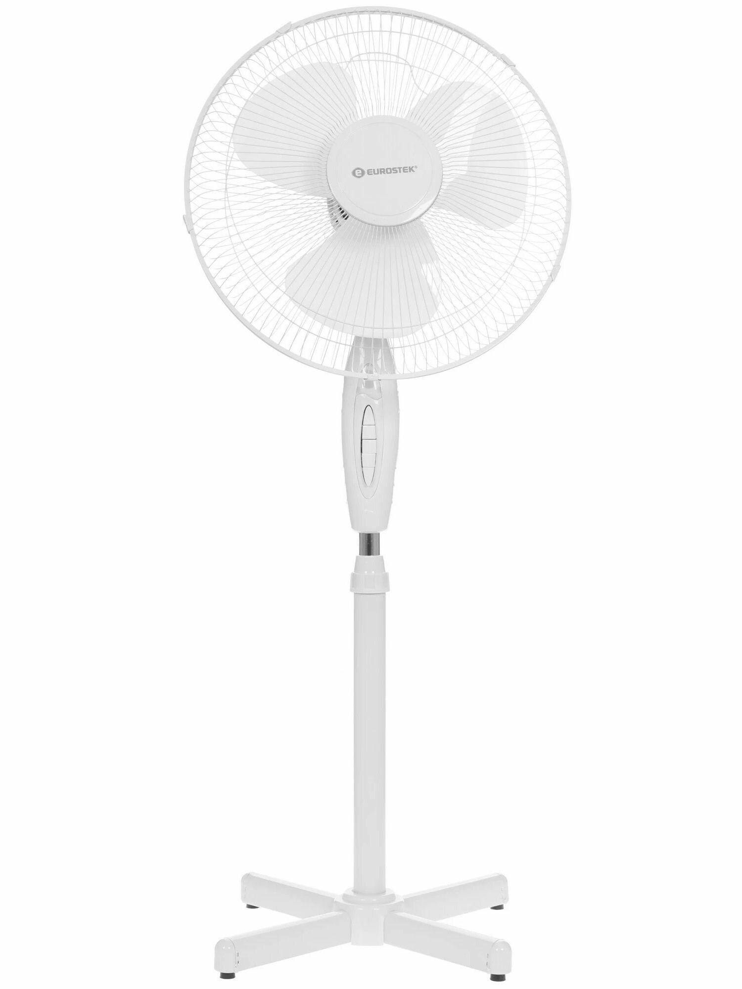 Вентилятор напольный Eurostek EFS-4050 White, 3 скорости, мощность 45 Вт, белый — фото 1
