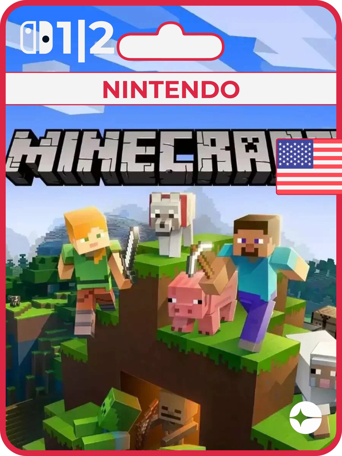 Minecraft для Nintendo Switch 1/2 [Цифровая версия США]