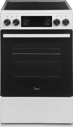 Плита стеклокерамическая MIDEA MFO-D4E20T9E(WH) белый/черный, конвекция