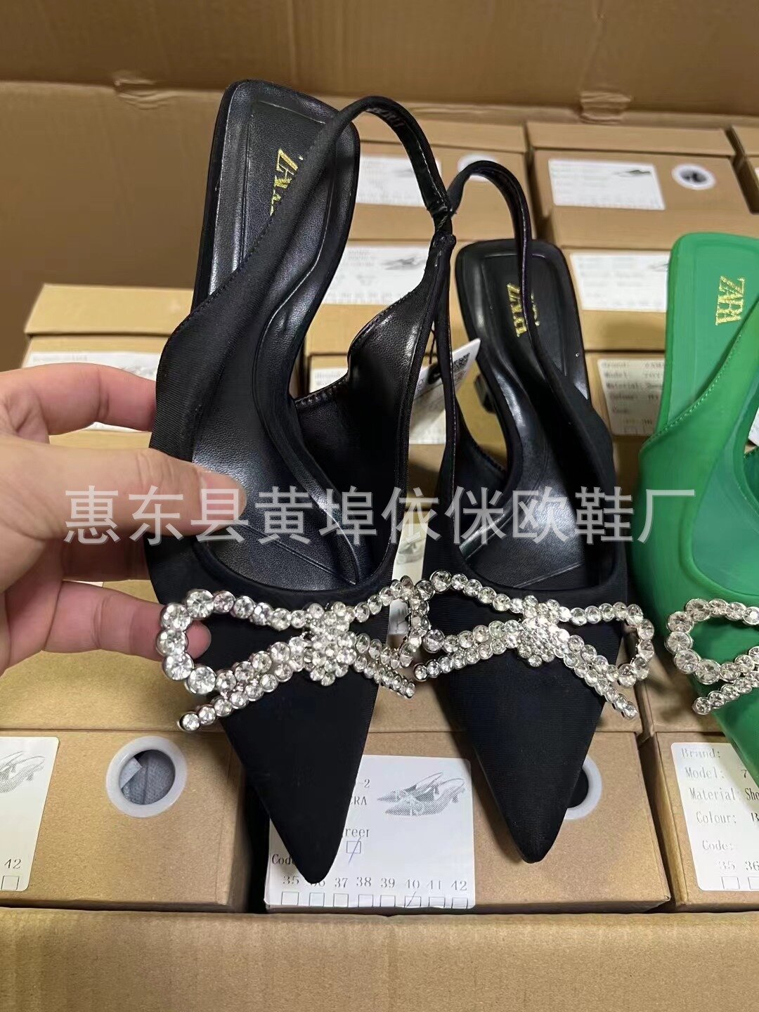Сандалии Zara, размер 42, черный
