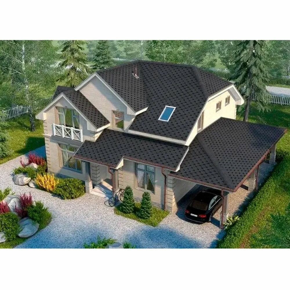 Гибкая черепица Технониколь Shinglas Оптима Соната Серый 3 кв. м. — фото 1