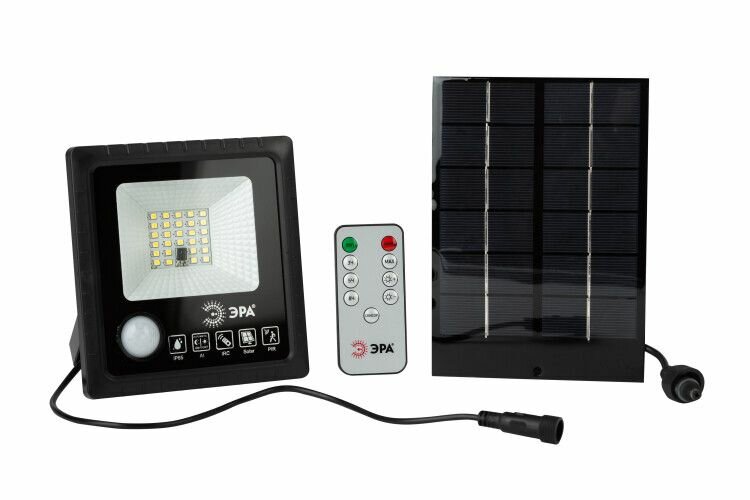 Прожектор (LED) солн бат 20Вт 350лм 5000K IP65 с датч движ ПДУ ЭРА