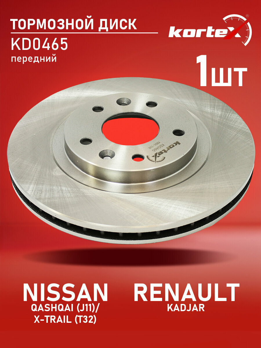 Диск тормозной (левый/правый передний) Nissan Ниссан Qashqai Кашкай, X-Trail Икстрейл; Renault Рено Kadjar