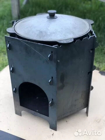 Печь мангал для казана 350*350*420