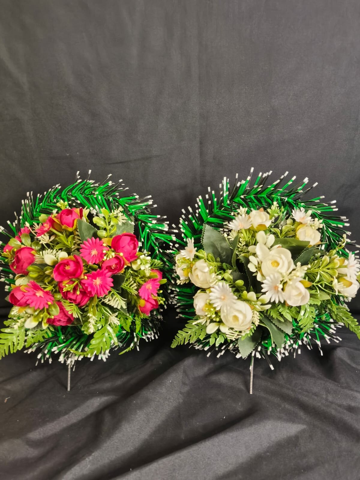 Комплект полянка/корзинка на кладбище "Малыш" 2 шт высота 25 см