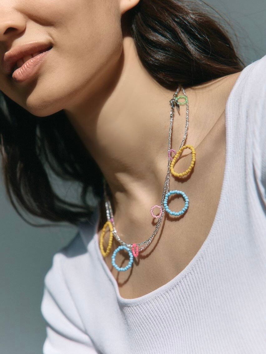 Бусы Daily Daisy длина 50 см мультиколор