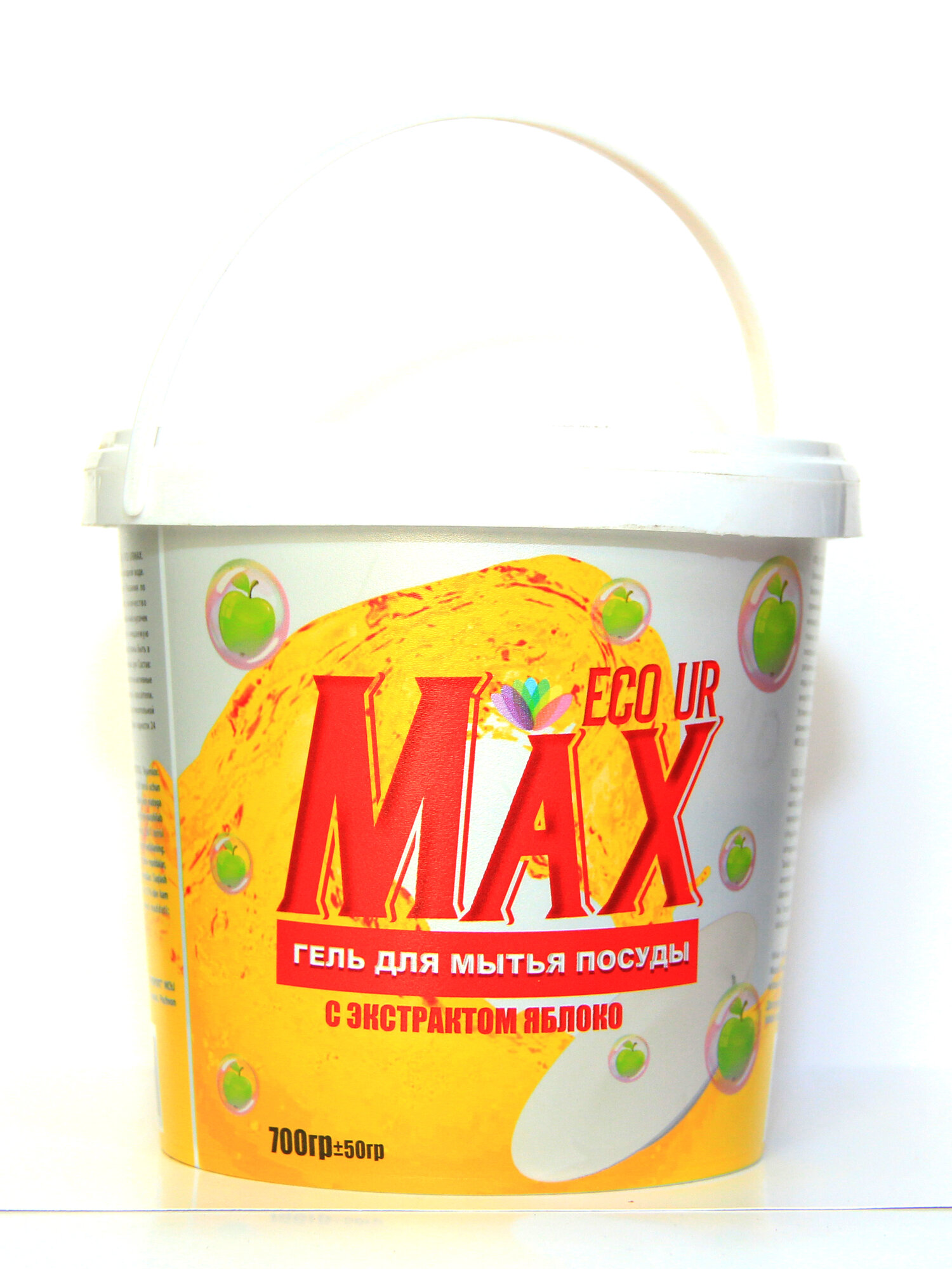 Гель для посуды "Eco ur Max" 700 мл +- 50 гр с экстрактом яблоко — фото 1