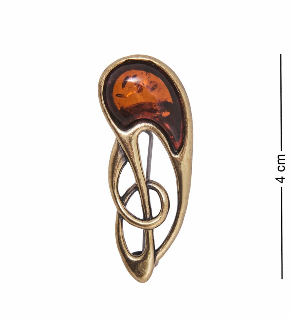 Брошь Art East  янтарь синтетический