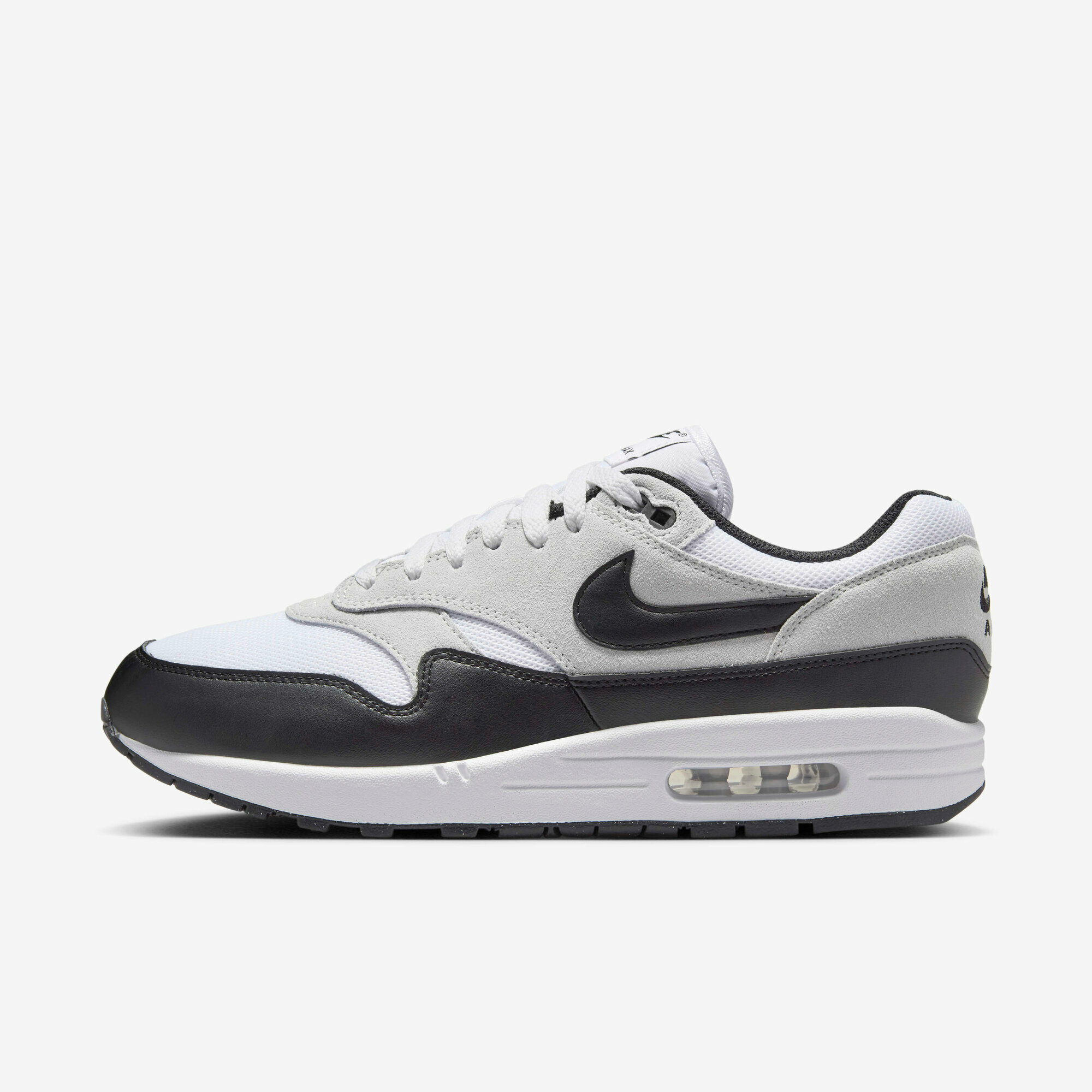 Кроссовки NIKE Air Max 1, размер 11.5 US, белый/черный — фото 1