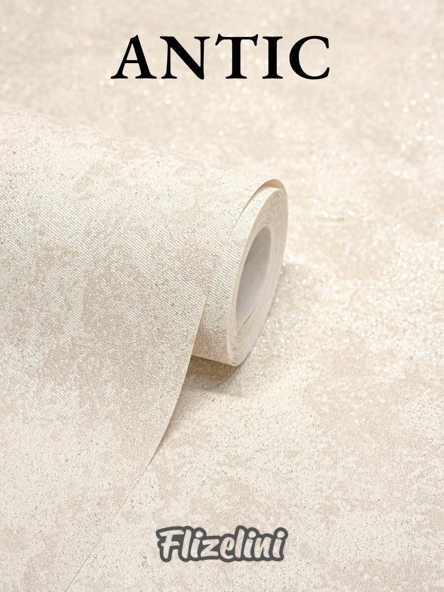 Обои флизелиновые штукатурка золотистая с глиттером антивандальные моющиеся 1.06 м Antic (Flizelini 2033-62)