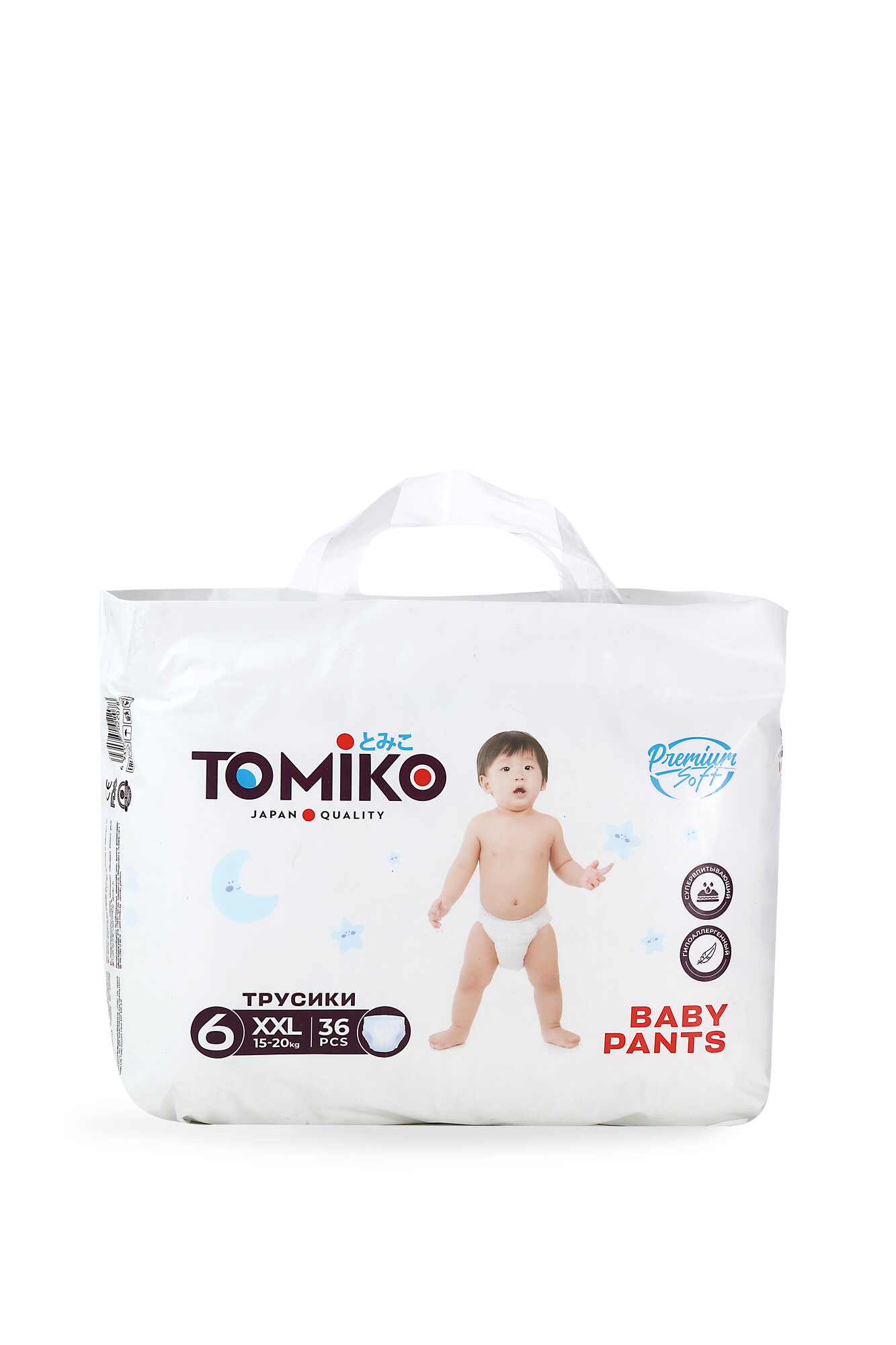 Подгузники-трусики Tomiko Premium Soft XXL, для малышей от 15-20кг, 36шт