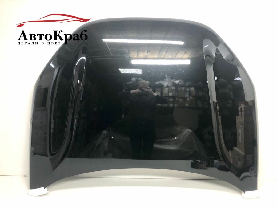 Капот в цвет для ВАЗ (LADA) Веста I (2015 — 2023) 676 - черная жемчужина металлик