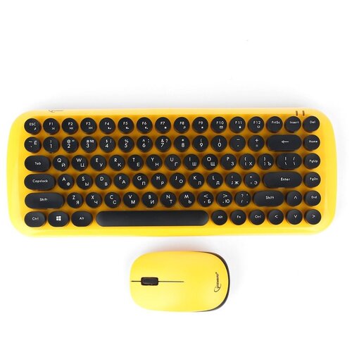 Комплект клавиатура и мышь GEMBIRD KBS-9000 жёлтый