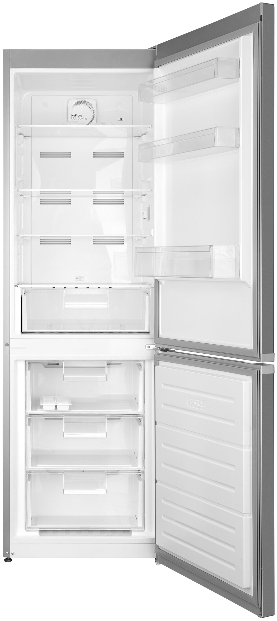 Холодильник Weissgauff WRK 185 X Total NoFrost, нержавеющая сталь - фотография № 3