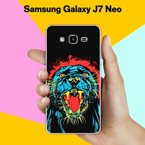 Силиконовый чехол на Samsung Galaxy J7 Neo Пума / для Самсунг Галакси Джей 7 Нео силиконовый чехол на samsung galaxy j7 neo листья для самсунг галакси джей 7 нео