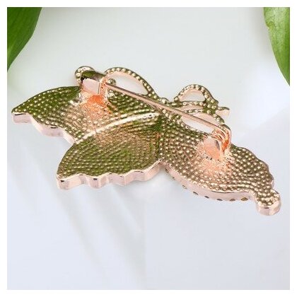 Брошь "Галиотис" бабочка со сложенными крылышками, в розовом золоте 3924071 - фотография № 9