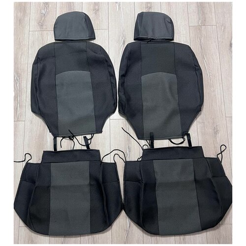 Чехлы на сиденья Hyundai Accent (Хендай Акцент) II с 2000 40/60 Оптима жаккард черный