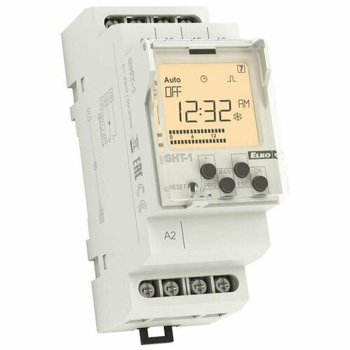 SHT-1/230V Цифровой коммут. таймер: однокан. исполнение, режим программ: дневной, недельный, AC 230V